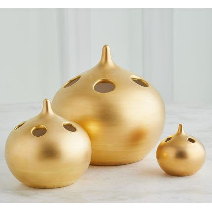 Oh No Vase-Global Views-GVSA-1.11002-VasesLarge-Matte Gold-1-France and Son