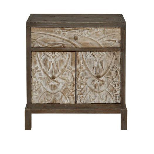 One Drawer Two Door Cabinet-Coast2Coast Home-C2CA-13609-Bookcases & Cabinets-1-France and Son