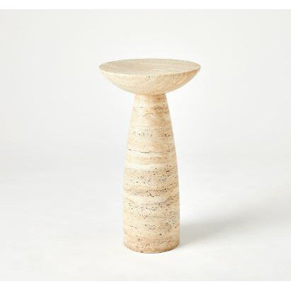 Tapered Accent Table-Travertine-Global Views-GVSA-7.91638-Side Tables-1-France and Son
