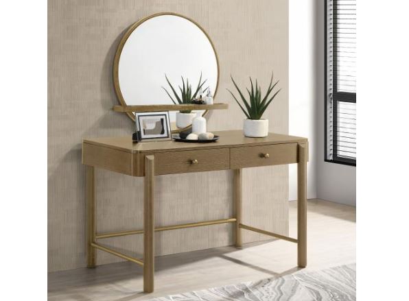 Arini 2-Drawer Vanity Desk Makeup Table-Coaster Fine Furniture-CL-224307-DesksSand Wash-10-France and Son