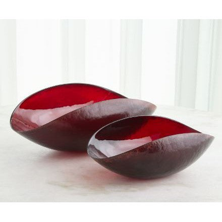 Folded Bowl-Deep Red-Global Views-GVSA-3.31868-DecorLarge-1-France and Son