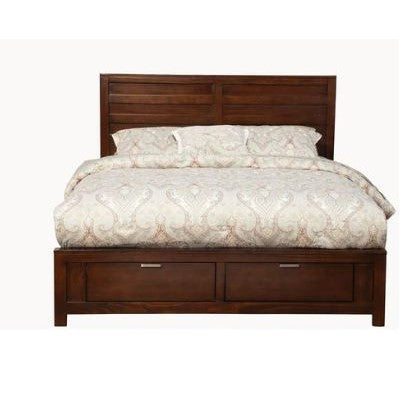 Carmel Storage Bed-Alpine Furniture-ALPINE-JR-01Q-BedsQueen-Cappuccino-1-France and Son