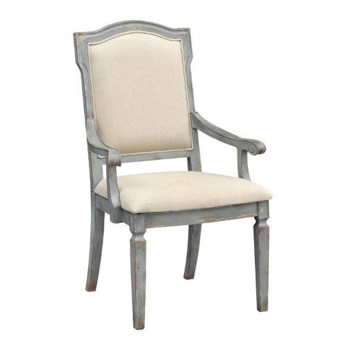 Blanche Set of 2 Upholstered Dining Arm Chairs-Coast2Coast Home-C2CA-60258-Dining Chairs-1-France and Son