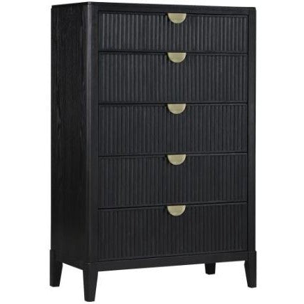 Brookmead 5-Drawer Bedroom Chest Black-Coaster Fine Furniture-CL-224715-Dressers-1-France and Son