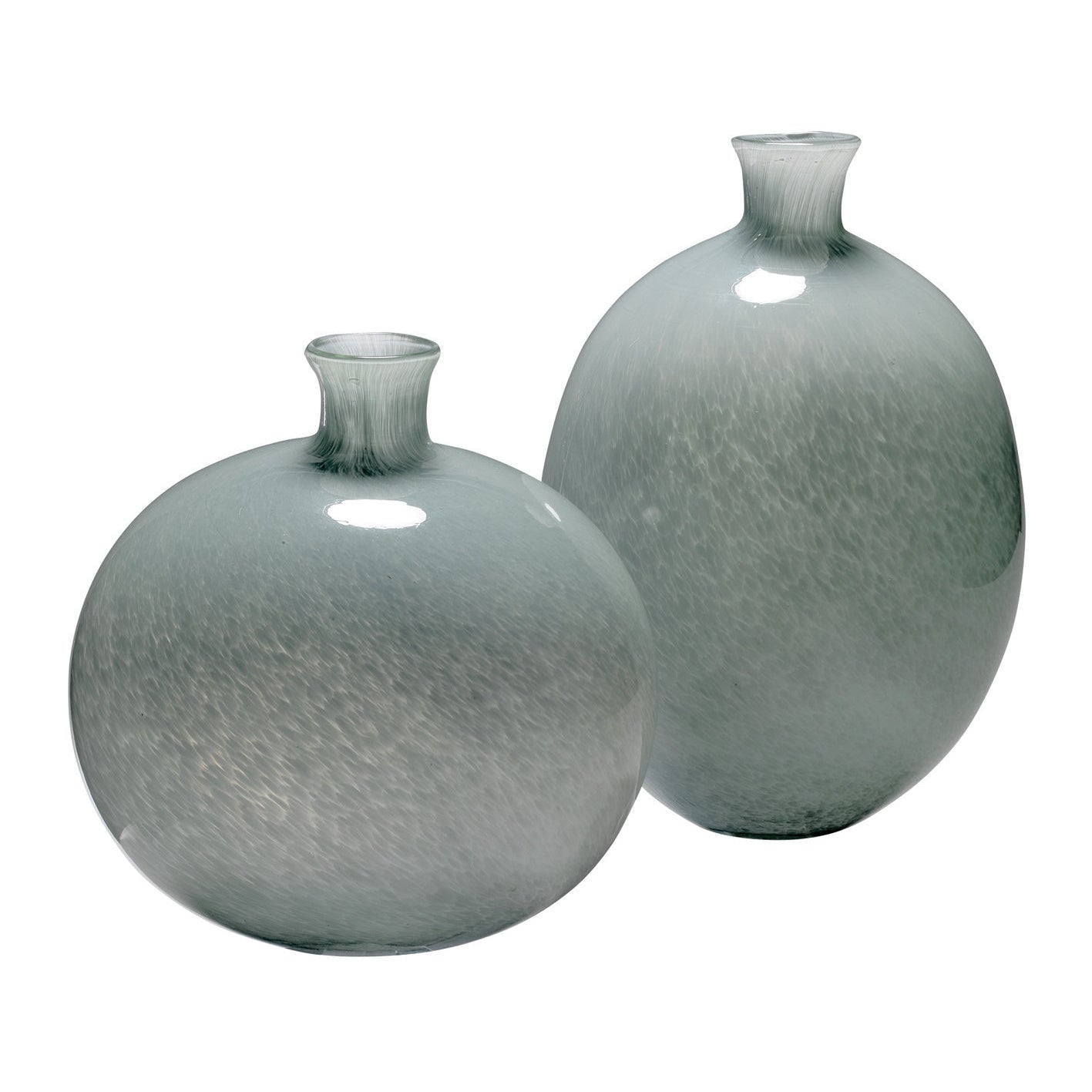 Minx Decorative Vases (Set of 2)-Jamie Young-JAMIEYO-7MINX-VAGR-VasesGrey-1-France and Son