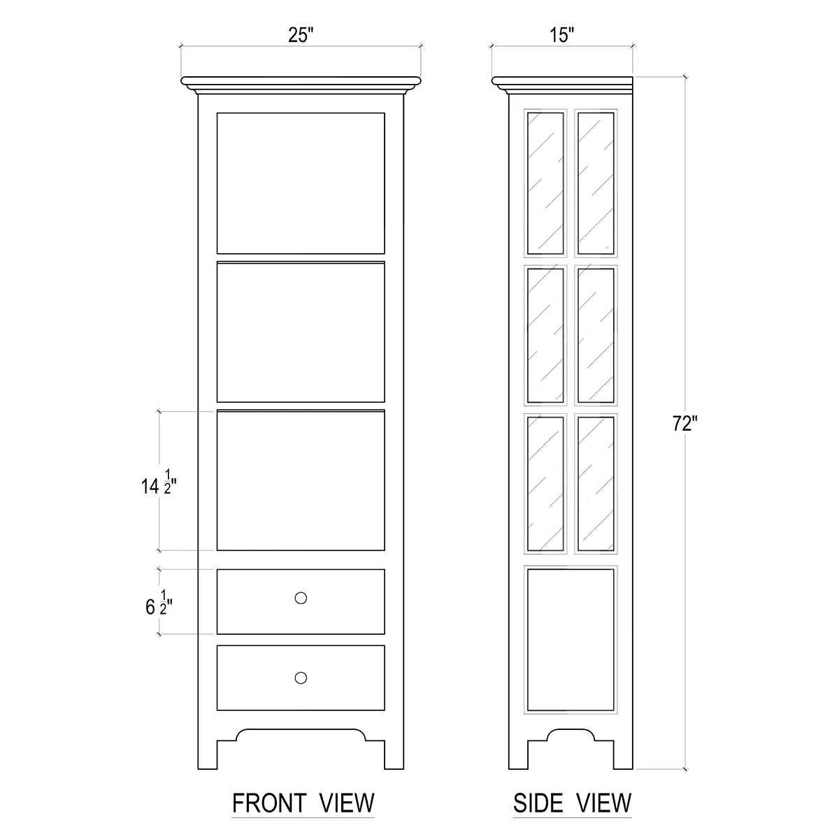 Aries 2 Drawer Bookcase-Bramble-BRAM-23645OCB-Bookcases & Cabinets-4-France and Son