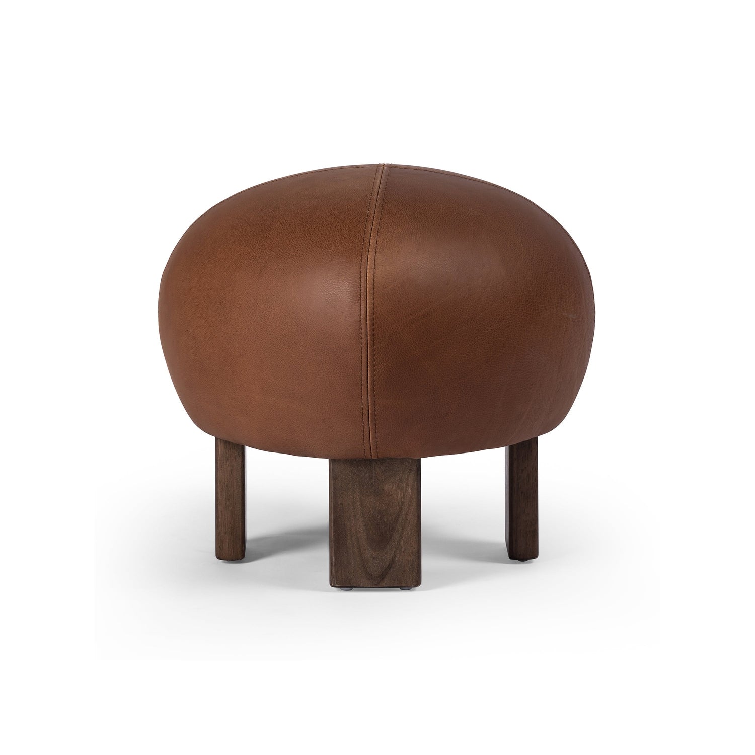 Alma Ottoman - Brickhouse Cognac-Four Hands-FH-238417-001-Stools & Ottomans-3-France and Son