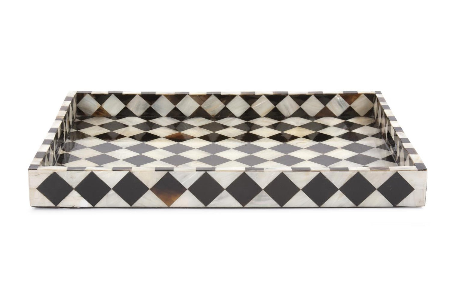Julianna Rectangular Horn and Shell Tiled Tray-The Howard Elliott Collection-HOWARD-25179-Trays-2-France and Son