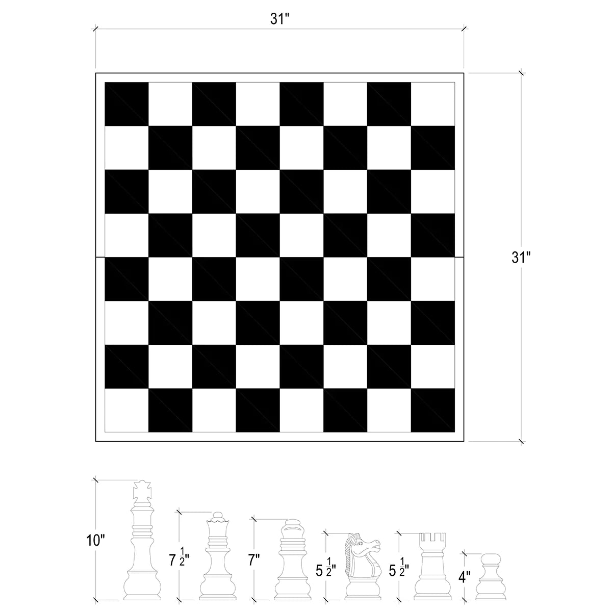 Gentlemen's Club Chess Set-Bramble-BRAM-25465WHDBHD--Decorative Objects-3-France and Son