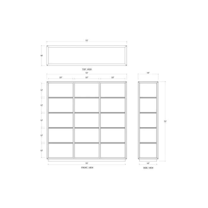 Cohan Bookshelf-Bramble-BRAM-28051FRW-RNAT-Bookcases & Cabinets-2-France and Son