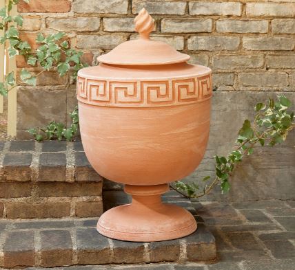 Villa Greek Key Urn-Global Views-GVSA-3.31806-DecorTerracotta-2-France and Son