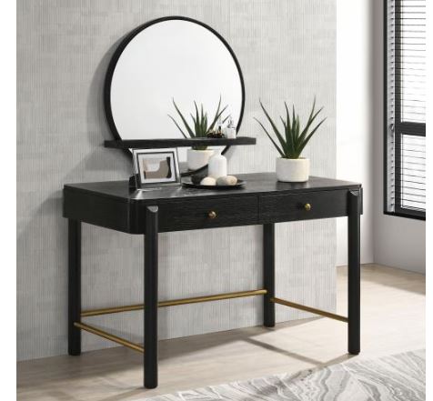 Arini 2-Drawer Vanity Desk Makeup Table-Coaster Fine Furniture-CL-224337-DesksBlack-2-France and Son