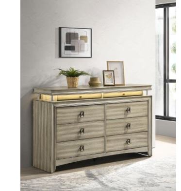 Giselle 8-Drawer Bedroom Dresser With LED-Coaster Fine Furniture-CL-224393-Dressers-2-France and Son