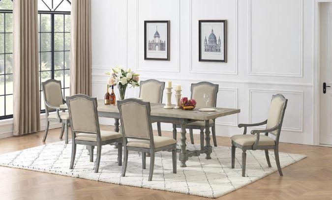 Blanche Set of 2 Upholstered Dining Arm Chairs-Coast2Coast Home-C2CA-60258-Dining Chairs-2-France and Son