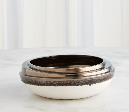 Slant Stack Bowl-Reactive Bronze-Global Views-GVSA-1.10988-Decor-2-France and Son