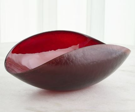 Folded Bowl-Deep Red-Global Views-GVSA-3.31868-DecorLarge-2-France and Son