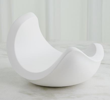 Curl Bowl-Matte White-Global Views-GVSA-1.10968-DecorLarge-2-France and Son