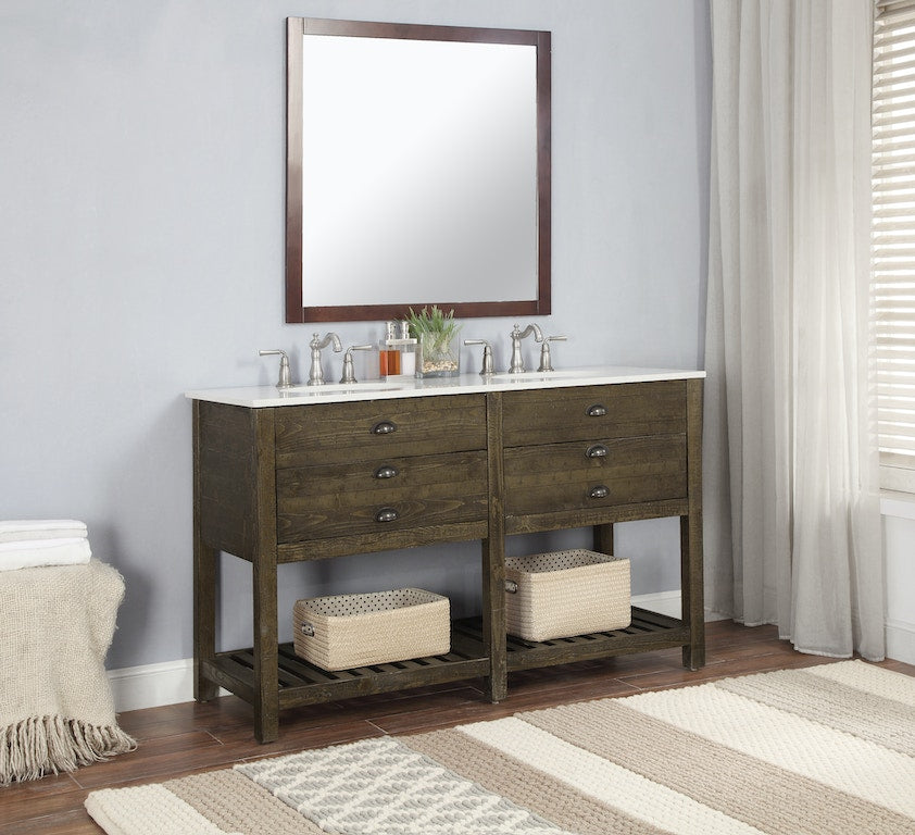 Two Drawer Double Vanity Sink-Coast2Coast Home-C2CA-30449-Bathroom Sinks-2-France and Son