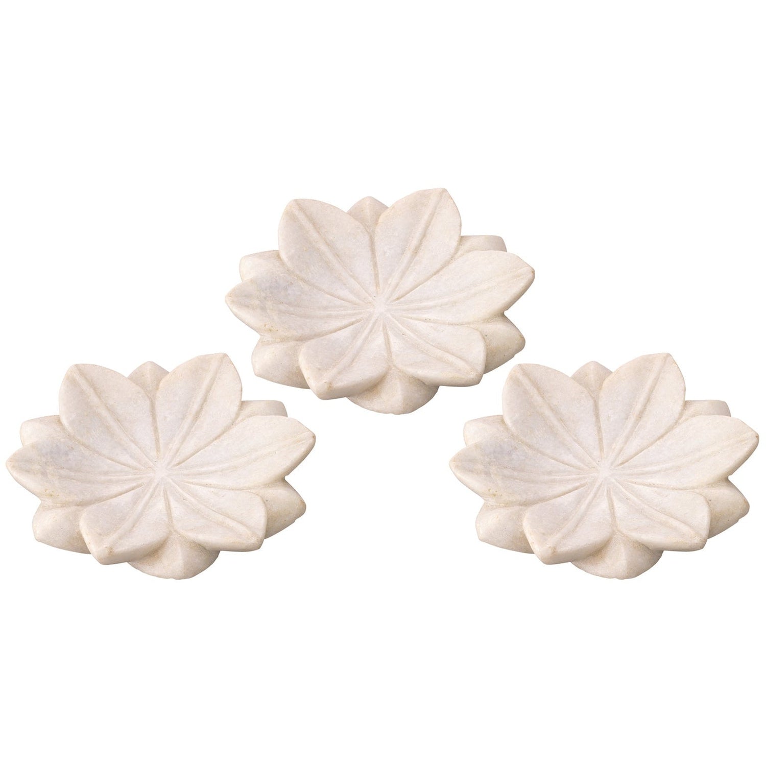 Lotus Plates (Set of 3)-Jamie Young-JAMIEYO-7LOTU-SMWH-Decorative Objects-1-France and Son