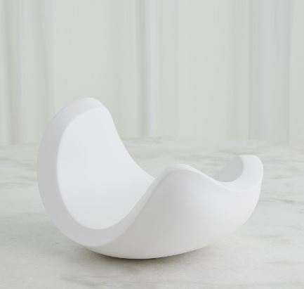 Curl Bowl-Matte White-Global Views-GVSA-1.10969-DecorSmall-3-France and Son