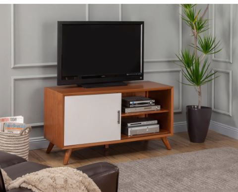 Flynn Small TV Console-Alpine Furniture-Alpine-966-15-Media Storage / TV StandsAcorn-9-France and Son