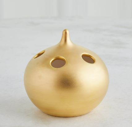 Oh No Vase-Global Views-GVSA-1.11003-VasesMedium-Matte Gold-3-France and Son