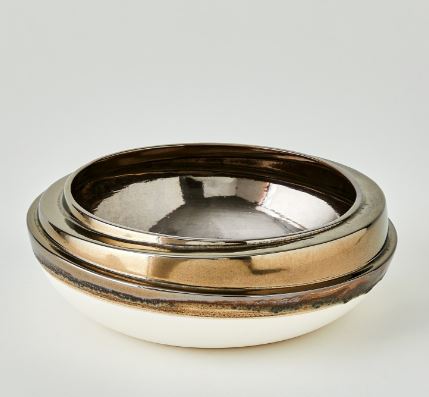 Slant Stack Bowl-Reactive Bronze-Global Views-GVSA-1.10988-Decor-3-France and Son