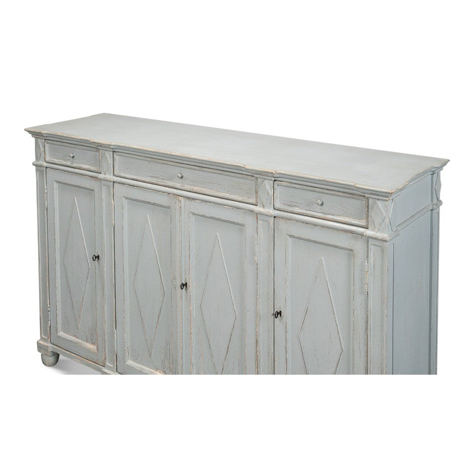 Diamond Wall Sideboard-SARREID-SARREID-40121-7-Sideboards & CredenzasBlue/Grey Finish-4-France and Son