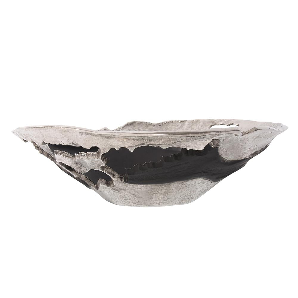 Contemporary Nickel and Black Bowl, Large-The Howard Elliott Collection-HOWARD-41037-Bowls-2-France and Son
