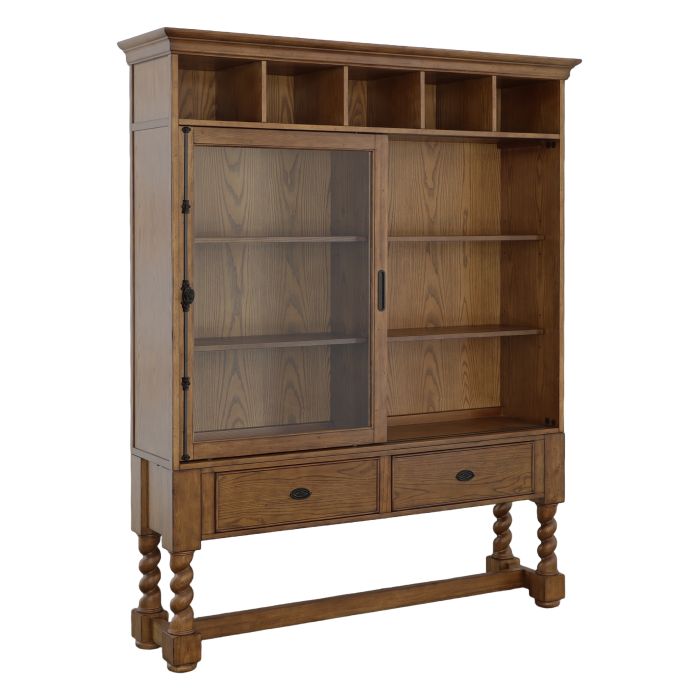 Alexander Curio Cabinet-Fairfield-FairfieldC-4309-18-Bookcases & CabinetsAntique Pinewood-2-France and Son