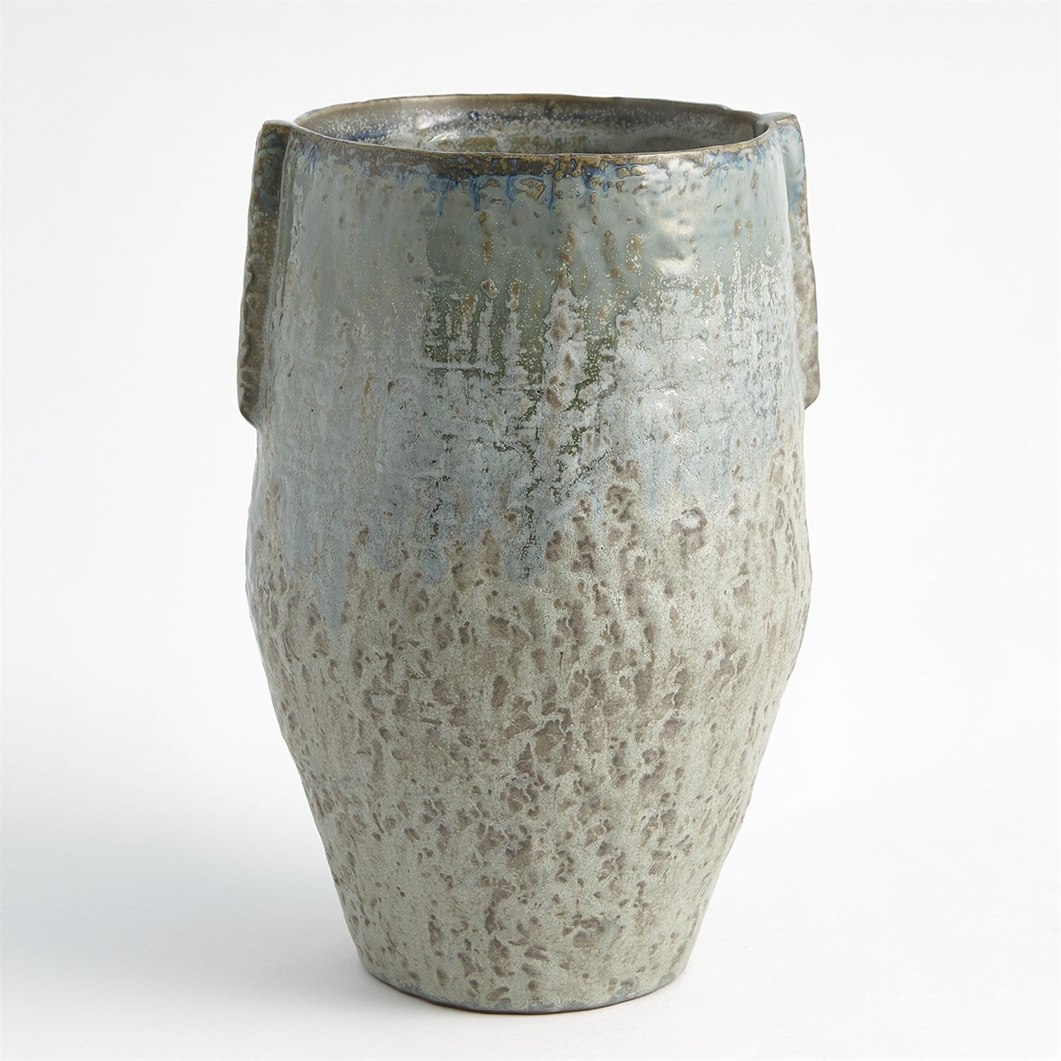 Pinch Pot Vase - Reactive Seafoam-Global Views-GVSA-7.80604-VasesLg-2-France and Son