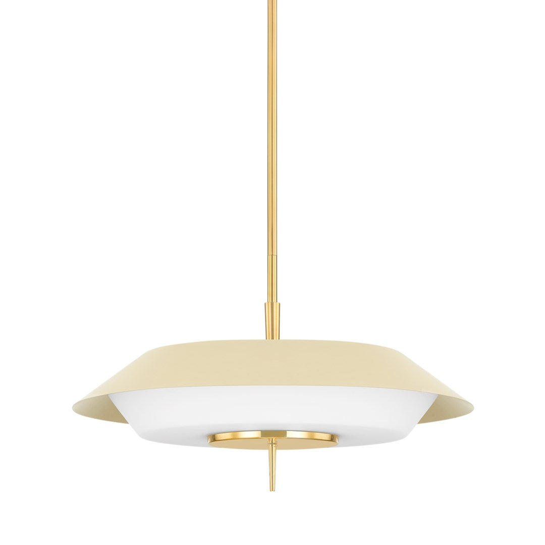 Westport Pendant-Hudson Valley-HVL-4304-AGB/SSD-PendantsAged Brass/Soft Sand-2-France and Son