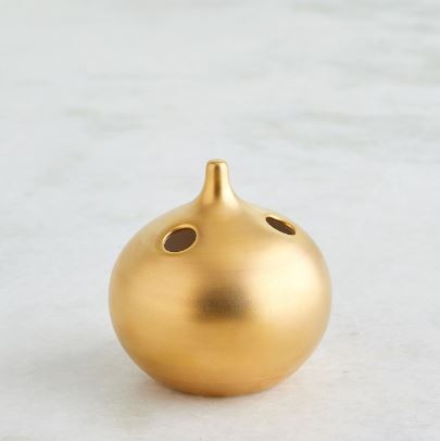 Oh No Vase-Global Views-GVSA-1.11004-VasesSmall-Matte Gold-4-France and Son