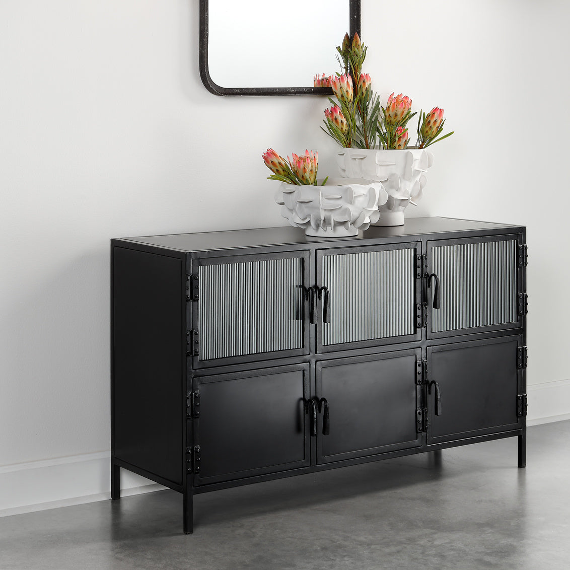 Vitrino 6 Door Console-Jamie Young-JAMIEYO-20VITR6-COBK-Console Tables-2-France and Son