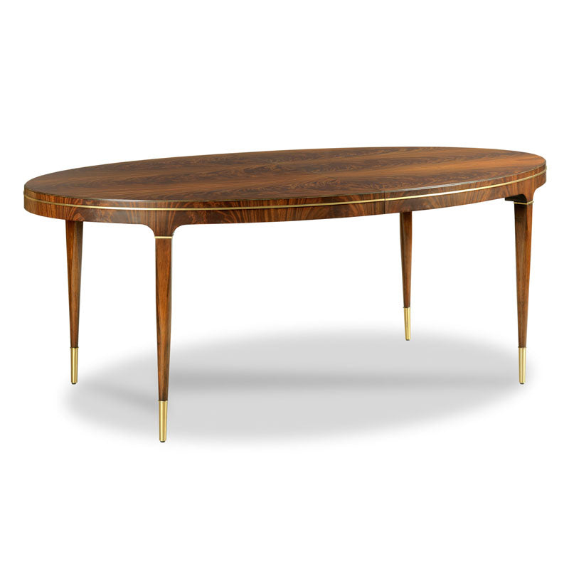 Lynn Dining Table-Woodbridge Furniture-WOODB-5091-43-Dining TablesMargate Finish and Brass-2-France and Son