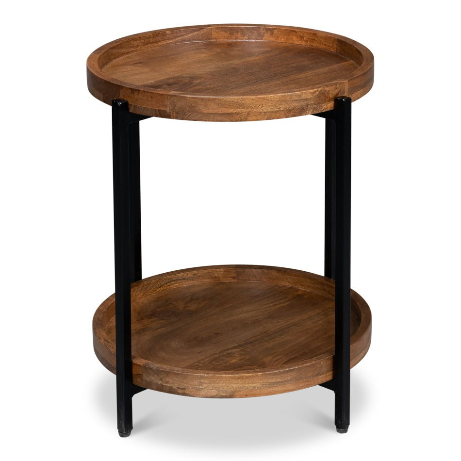 Profile Round End Table-SARREID-SARREID-53837-Side Tables-1-France and Son