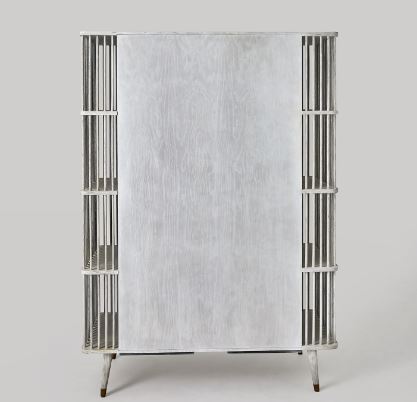 Arbor Tall Cabinet-White Washed-Global Views-GVSA-7.20274-Bookcases & Cabinets-5-France and Son