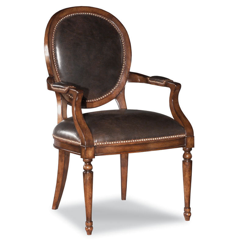 Hampton Arm Chair-Woodbridge Furniture-WOODB-7069-10-Dining ChairsBordeaux Finish-1-France and Son