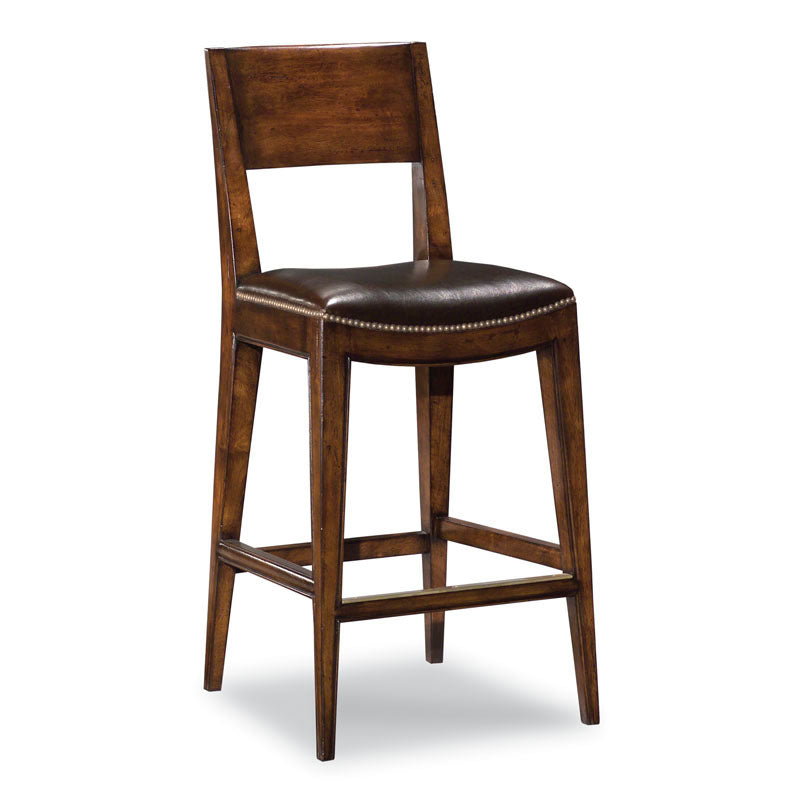 Cashiers Bar Stool-Woodbridge Furniture-WOODB-7083-10-Bar StoolsBordeaux Finish-2-France and Son