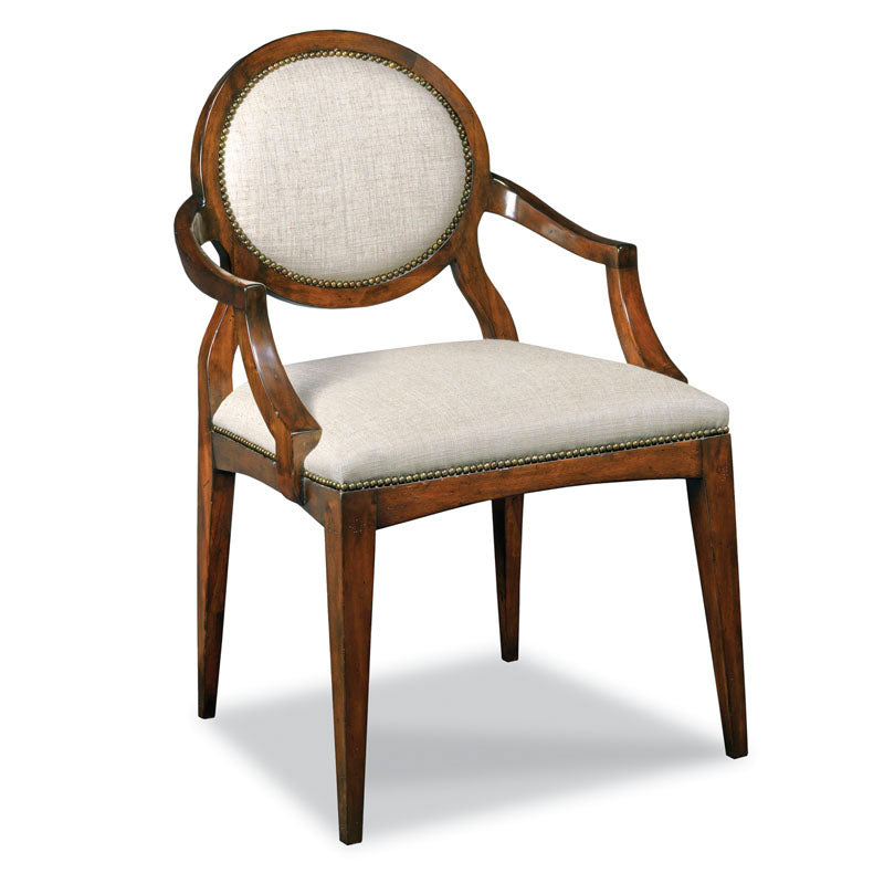 Ventura Oval Arm Chair-Woodbridge Furniture-WOODB-7193-10-Dining ChairsBordeaux-1-France and Son