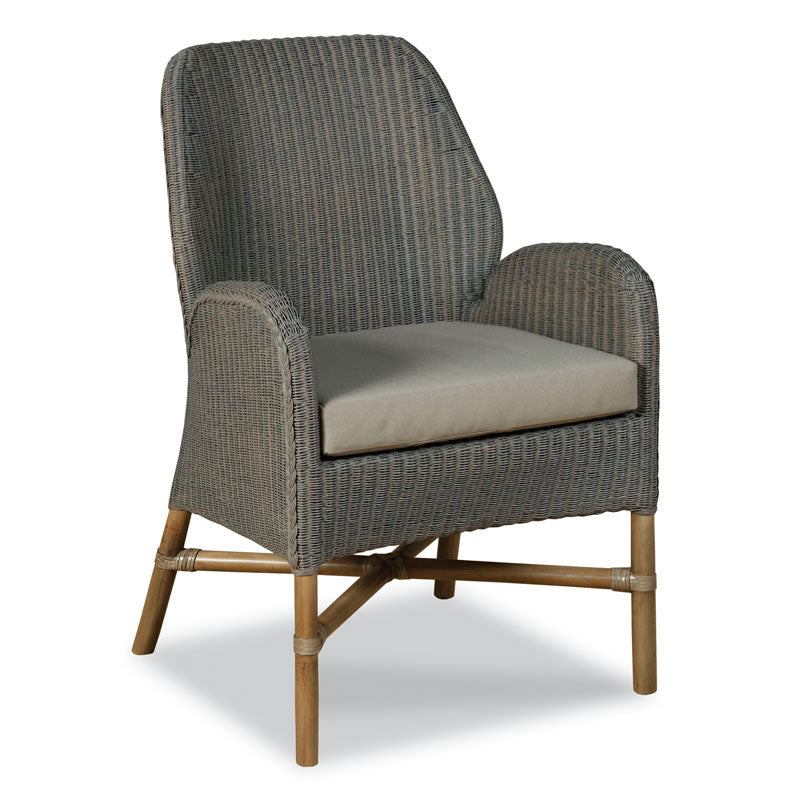Woven Arm Chair-Woodbridge Furniture-WOODB-7210-28-Lounge Chairs-1-France and Son