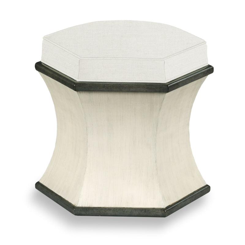 Hexagon Ottoman-Woodbridge Furniture-WOODB-7271-65-Stools & Ottomans-1-France and Son