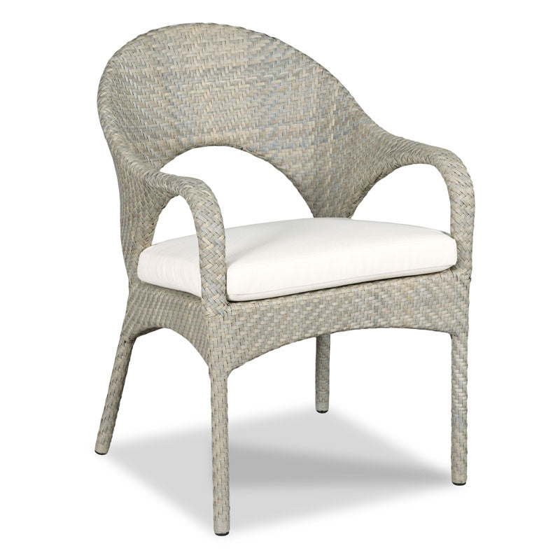 Saint Lucia Outdoor Dining Chair-Woodbridge Furniture-WOODB-O-7272-71-Outdoor Dining ChairsFloral Gray-2-France and Son