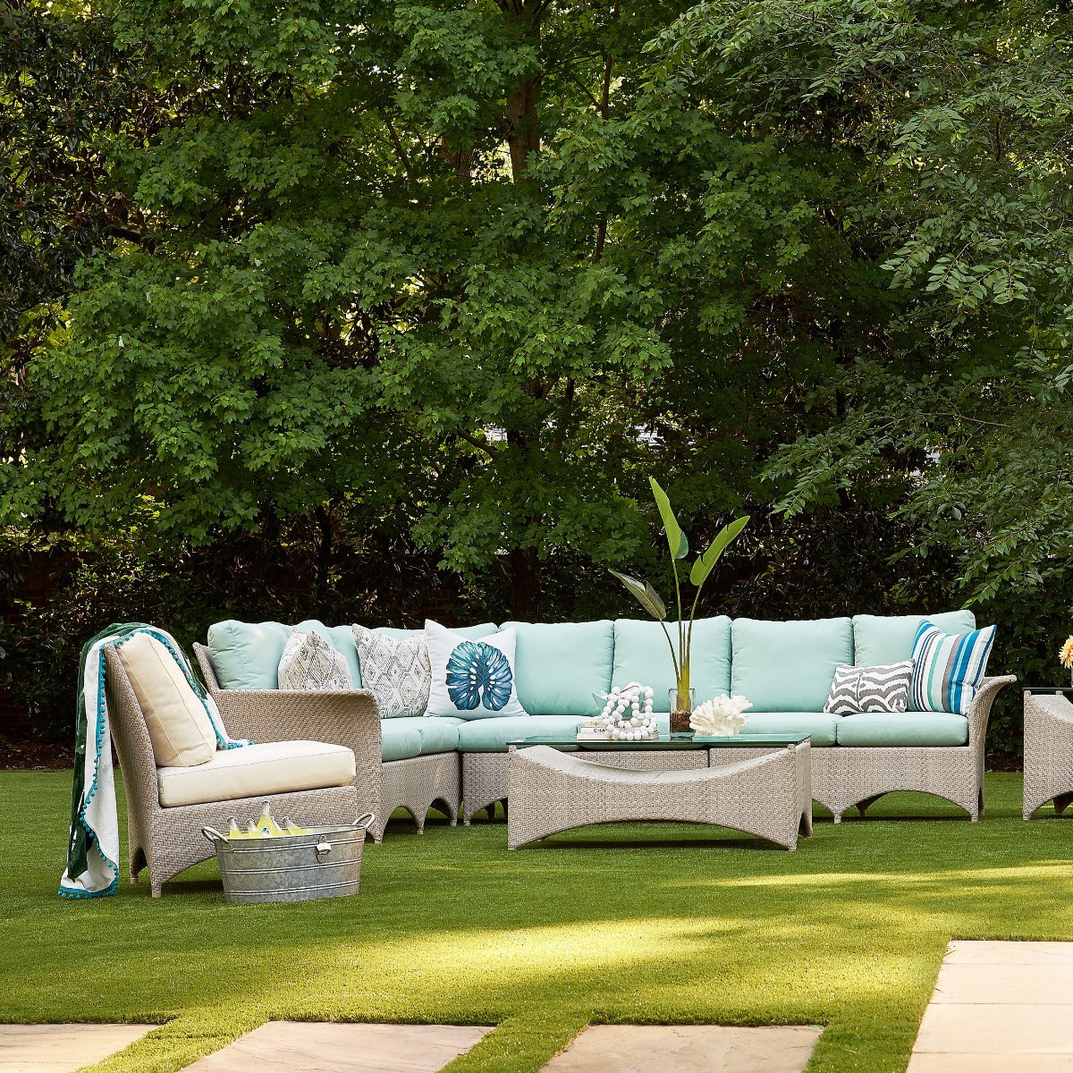 Saint Lucia Sectional-Woodbridge Furniture-WOODB-O-7307-71-SectionalsLeft Arm-2-France and Son
