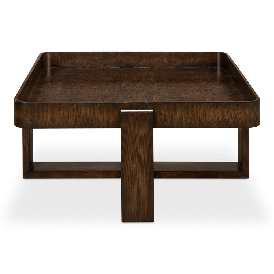 Grand Traytop Cocktail Table-SARREID-SARREID-73-194-3-Coffee TablesBurnt Brown Oak-3-France and Son