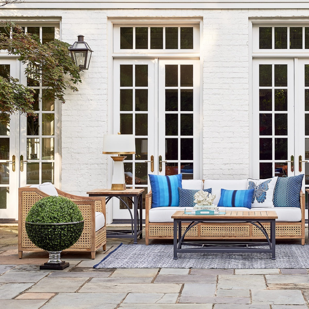 Jupiter Outdoor Side Table-Woodbridge Furniture-WOODB-O-1211-28-Outdoor Side Tables-2-France and Son