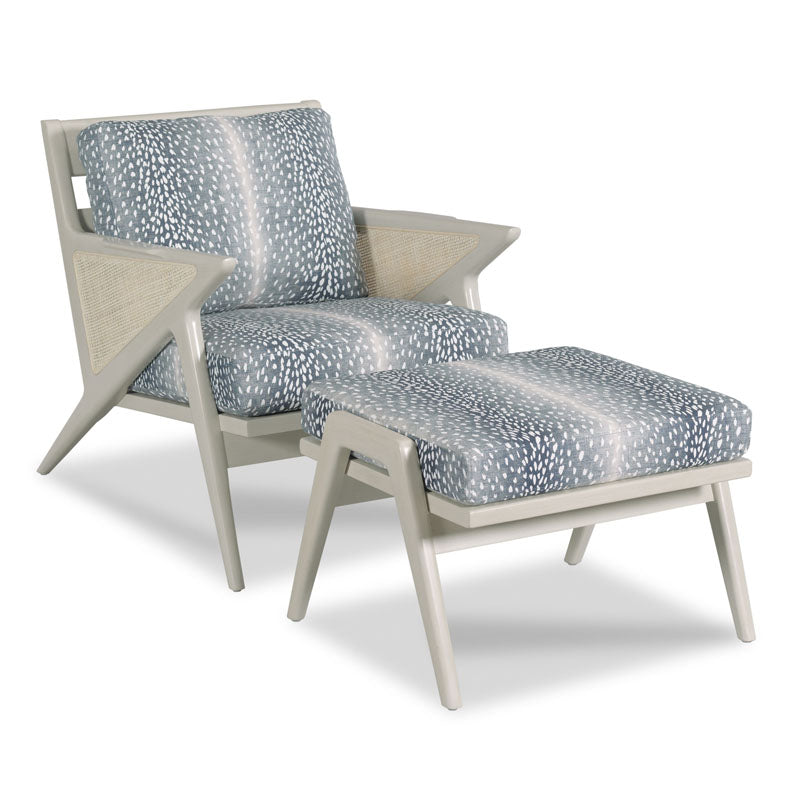 Erik Lounge Chair-Woodbridge Furniture-WOODB-7318-62-Lounge ChairsNavy Fabric-3-France and Son