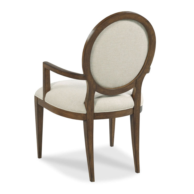 Ovale Arm Chair-Woodbridge Furniture-WOODB-7320-04-Dining ChairsBrown-2-France and Son