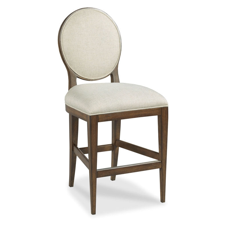 Ovale Bar Stool-Woodbridge Furniture-WOODB-7524-04-Bar StoolsTobacco Finish-1-France and Son