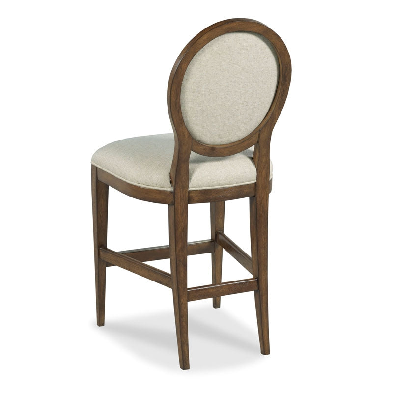 Ovale Bar Stool-Woodbridge Furniture-WOODB-7524-04-Bar StoolsTobacco Finish-4-France and Son